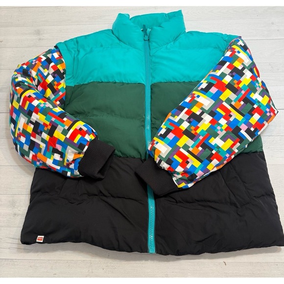 Lego Jackets & Blazers - Lego X Target Collection Puffer Jacket Vest Green Stripe adult large